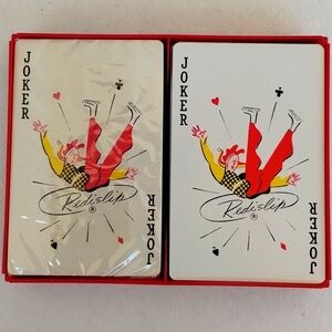 Redi-Slip Double Deck Playing Cards Poker Spades Rummy Eazor Express 1776